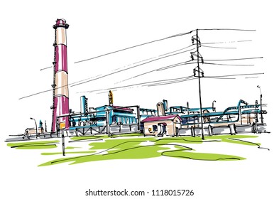 Industrial district sketch
