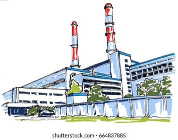 Industrial district sketch