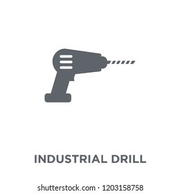 industrial Drill icon. industrial Drill design concept from Industry collection. Simple element vector illustration on white background.