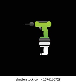 Industrial drill icon vector. Vector illustration can be used for web and mobile graphic design, logo, eps10