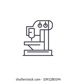  Industrial drill line vector sign, symbol, illustration.