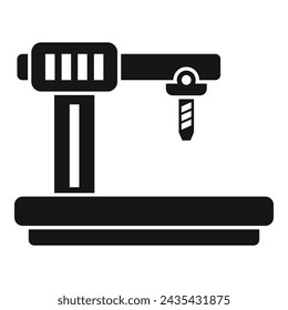 Industrial drill machine icon simple vector. Design beam. Design construction gear