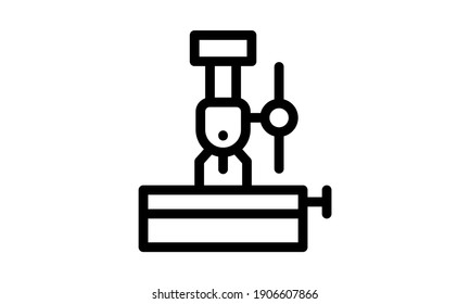 Industrial drilling machine icon. Simple illustration of industrial drilling machine vector icon for web design isolated on white background