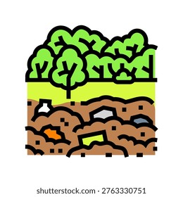 industrial dump site forest color icon vector. industrial dump site forest sign. isolated symbol illustration