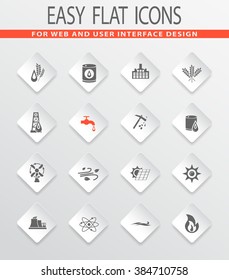 industrial easy flat web icons for user interface design