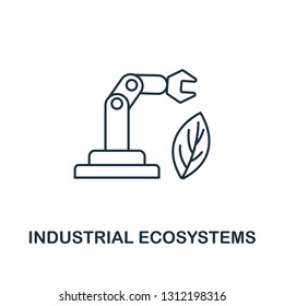 Industrial Ecosystems icon. Thin line style industry 4.0 icons collection. UI and UX. Pixel perfect industrial ecosystems icon for web design, apps, software usage