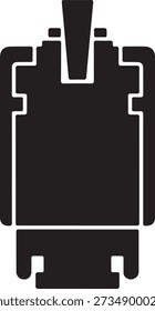 Industrial electrical connector plug icon vector