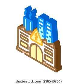 industrial electricity isometric icon vector. industrial electricity sign. isolated symbol illustration