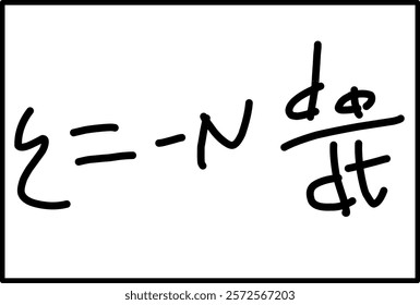 industrial electromotive force physics formula, the coil has a winding