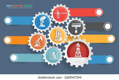Industrial and energy info graphic vector