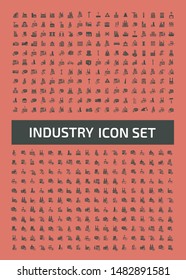 Industrial and energy vector icon set