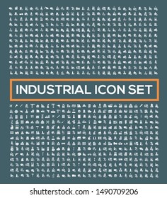 Industrial and energy vector icon set