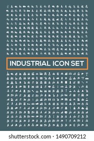 Industrial and energy vector icon set