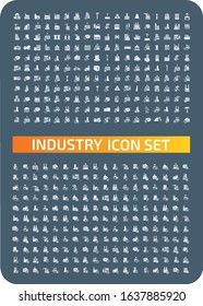 Industrial and Energy vector icon set