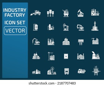 Industrial and Energy vector icon set design