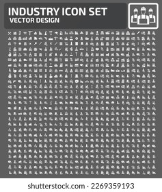 Industrial and energy vector icon set