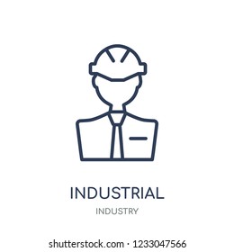 industrial Engineer icon. industrial Engineer linear symbol design from Industry collection. Simple outline element vector illustration on white background