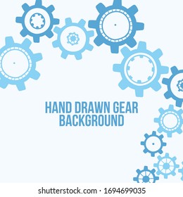 Industrial engineering background. Vector minimal flat page.