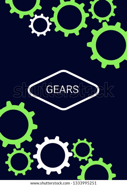 Industrial Engineering Background Wheels Cogs Colorful Stock Vector ...