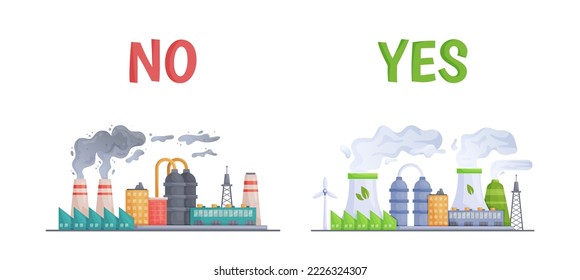 Industrial enterprise with a pipe. Energy-saving system.