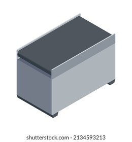 Industrial equipment composition with isolated image of factory appliance on blank background vector illustration