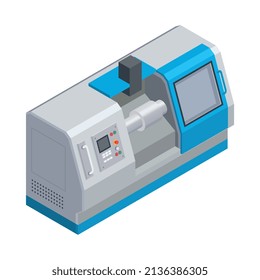 Industrial equipment composition with isolated image of factory appliance on blank background vector illustration
