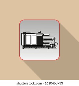 Industrial equipment. Conditional sign. Vector icon.