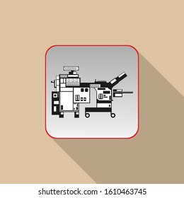 Industrial equipment. Conditional sign. Vector icon.