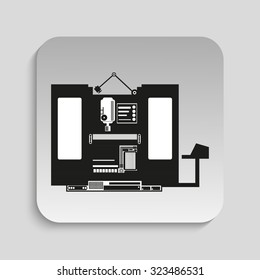 Industrial equipment. Machine. Vector icon.