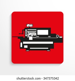 Industrial equipment. Machine. Vector icon.