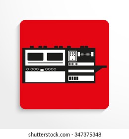 Industrial equipment. Machine. Vector icon.