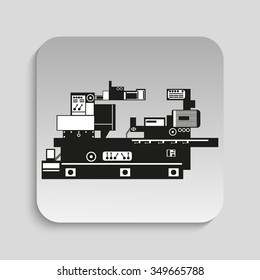 Industrial equipment. Machine. Vector icon.