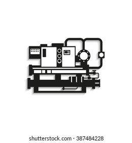 Industrial equipment. Machine. Vector icon.