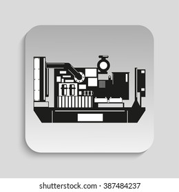 Industrial equipment. Machine. Vector icon.