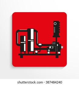 Industrial equipment. Machine. Vector icon.