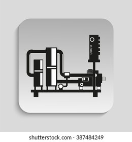 Industrial equipment. Machine. Vector icon.