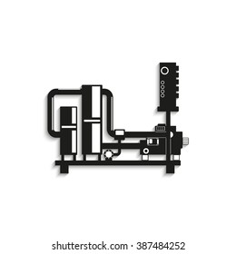 Industrial equipment. Machine. Vector icon.