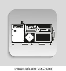 Industrial equipment. Machine. Vector icon.