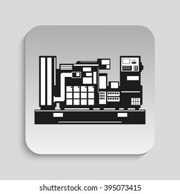 Industrial equipment. Machine. Vector icon.