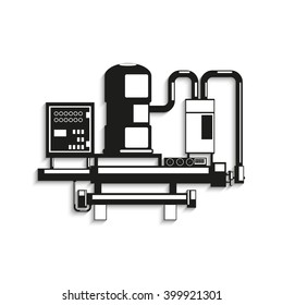 Industrial equipment. Machine. Vector icon.