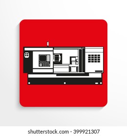 Industrial equipment. Machine. Vector icon.