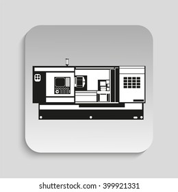 Industrial equipment. Machine. Vector icon.