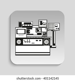 Industrial equipment. Machine. Vector icon.