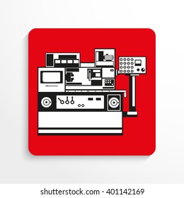 Industrial equipment. Machine. Vector icon.