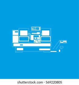 Industrial equipment. Machine. Vector icon.