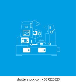 Industrial equipment. Machine. Vector icon.