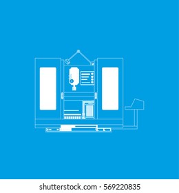 Industrial equipment. Machine. Vector icon.