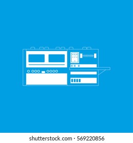 Industrial equipment. Machine. Vector icon.