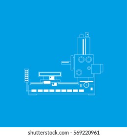 Industrial equipment. Machine. Vector icon.