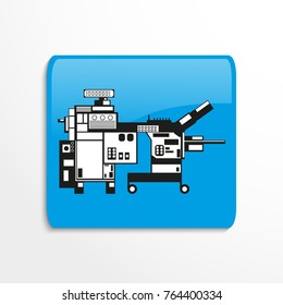 Industrial equipment. Machine. Vector icon. 